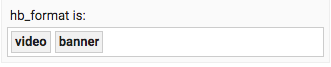Set hb_format to 'banner,video'